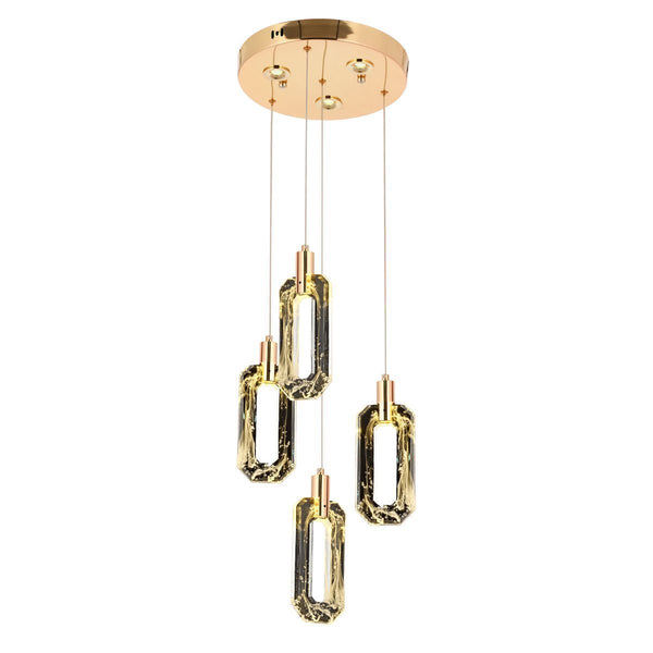 Lustra Led HubRom, BESTE Auriu 5004-2995-83 30x30xHmax110 cm Lumina Calda,Rece,Neutra