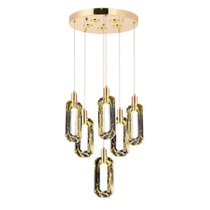 Lustra Led HubRom, BESTE Auriu 5006-2995-83 35x35xHmax110 cm Lumina Calda,Rece,Neutra