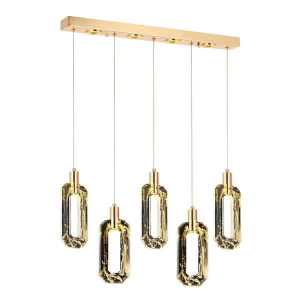 Lustra Led HubRom, BESTE Auriu 5405-2995-83 60x8xHmax110 cm Lumina Calda,Rece,Neutra