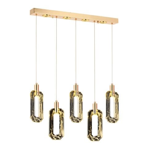 Lustra Led HubRom, BESTE Auriu 5405-2995-83 60x8xHmax110 cm Lumina Calda,Rece,Neutra