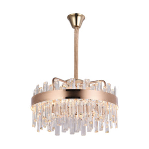 Lustra Led Cristal HubRom, DIANDRA 24029-50Y 50x90 cm 53 W Auriu