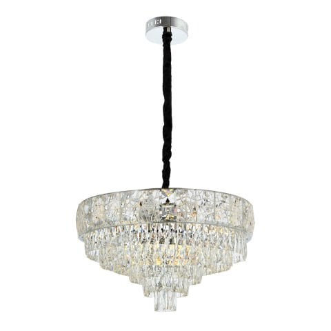 Lustra Cristal HubRom, BILGE 5060-1803-51 60x60xHmax90 cm 12xE14-40W Crom