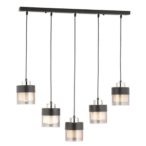 Lustra HubRom, BORIS 3476-05S-CH 75x70 cm 5xE27-60W Negru / Crom