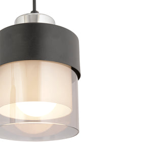 Lustra HubRom, BORIS 3476-01-CH 12x65 cm 1xE27-60W Negru / Crom