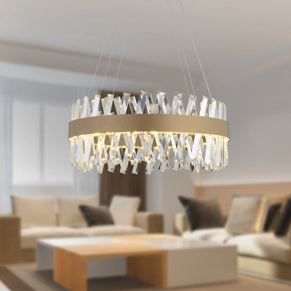 Lustra Led Cristal HubRom, BRAMPTON 3962-50-FR 50x70 cm 85 W Antiq Lumina Calda,Rece,Neutra 0