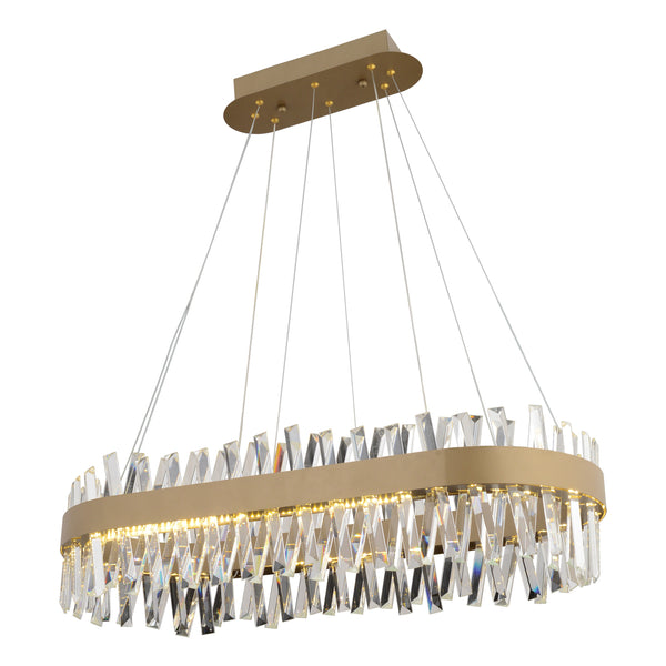 Lustra Led Cristal HubRom, BRAMPTON 3962-06-FR 86x35x70 cm 95 W Antiq