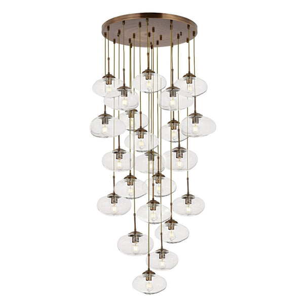 Lustra HubRom, BULUT 5022-1317-52 90x90xHmax300 cm 22xE27-60W Antiq