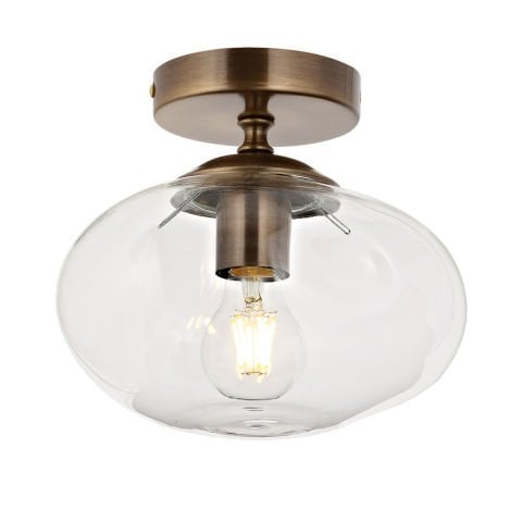 Plafoniera HubRom, BULUT 5025-1317-52 25x25xHmax20 cm 1xE27-60W Antiq