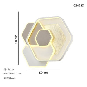 Plafoniera Led HubRom, HERMES C24283 50x8 cm Lumina Calda,Rece,Neutra