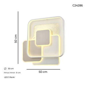 Plafoniera Led HubRom, TITAN C24286 50x50x8 cm Lumina Calda,Rece,Neutra