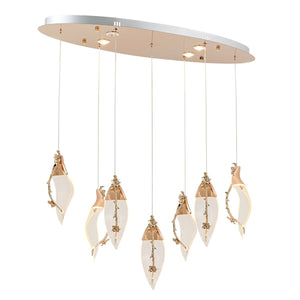 Lustra Led HubRom, CHERRY Auriu 5407-1092-83 70x30xHmax200 cm 3200 K Lumina Neutra