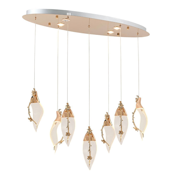 Lustra Led HubRom, CHERRY Auriu 5407-1092-83 70x30xHmax200 cm 3200 K Lumina Neutra