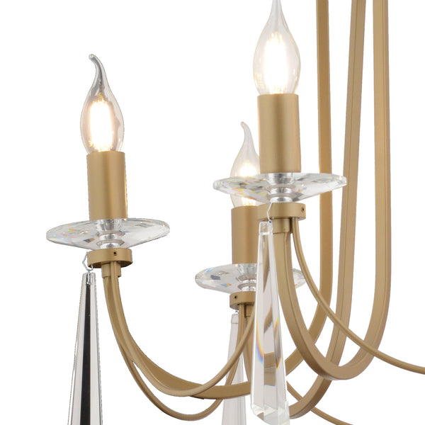 Lustra Cristal HubRom, DAMIAN 4106-06-FR 62x82 cm 6xE14-40W Antiq