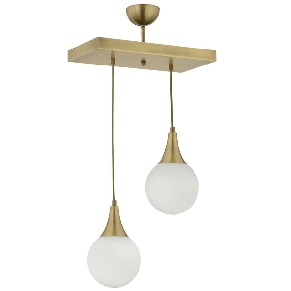 Lustra HubRom, DAMLA 3062-1750-2S-FR 35x70 cm 2xE27-60W Antiq