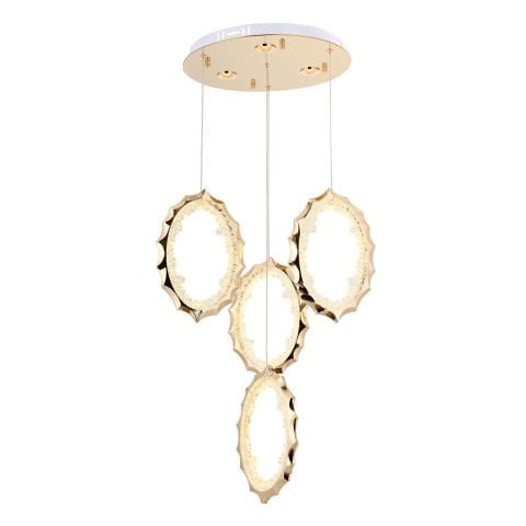 Lustra Led HubRom, DAMLA Auriu 5004-6135-83 40x40xHmax150 cm Lumina Calda,Rece,Neutra