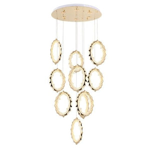 Lustra Led HubRom, DAMLA Auriu 5010-6135-83 60x60xHmax150 cm Lumina Calda,Rece,Neutra