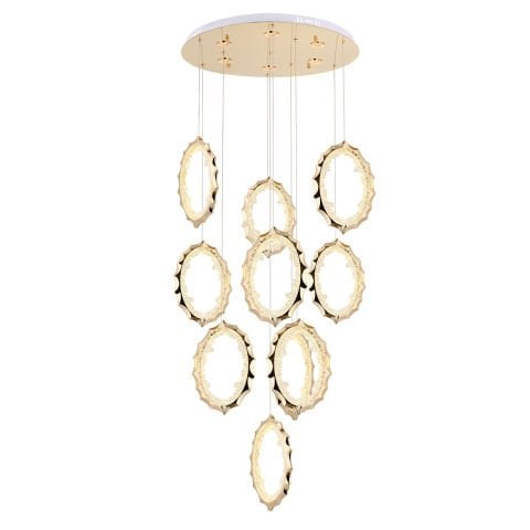 Lustra Led HubRom, DAMLA Auriu 5010-6135-83 60x60xHmax150 cm Lumina Calda,Rece,Neutra