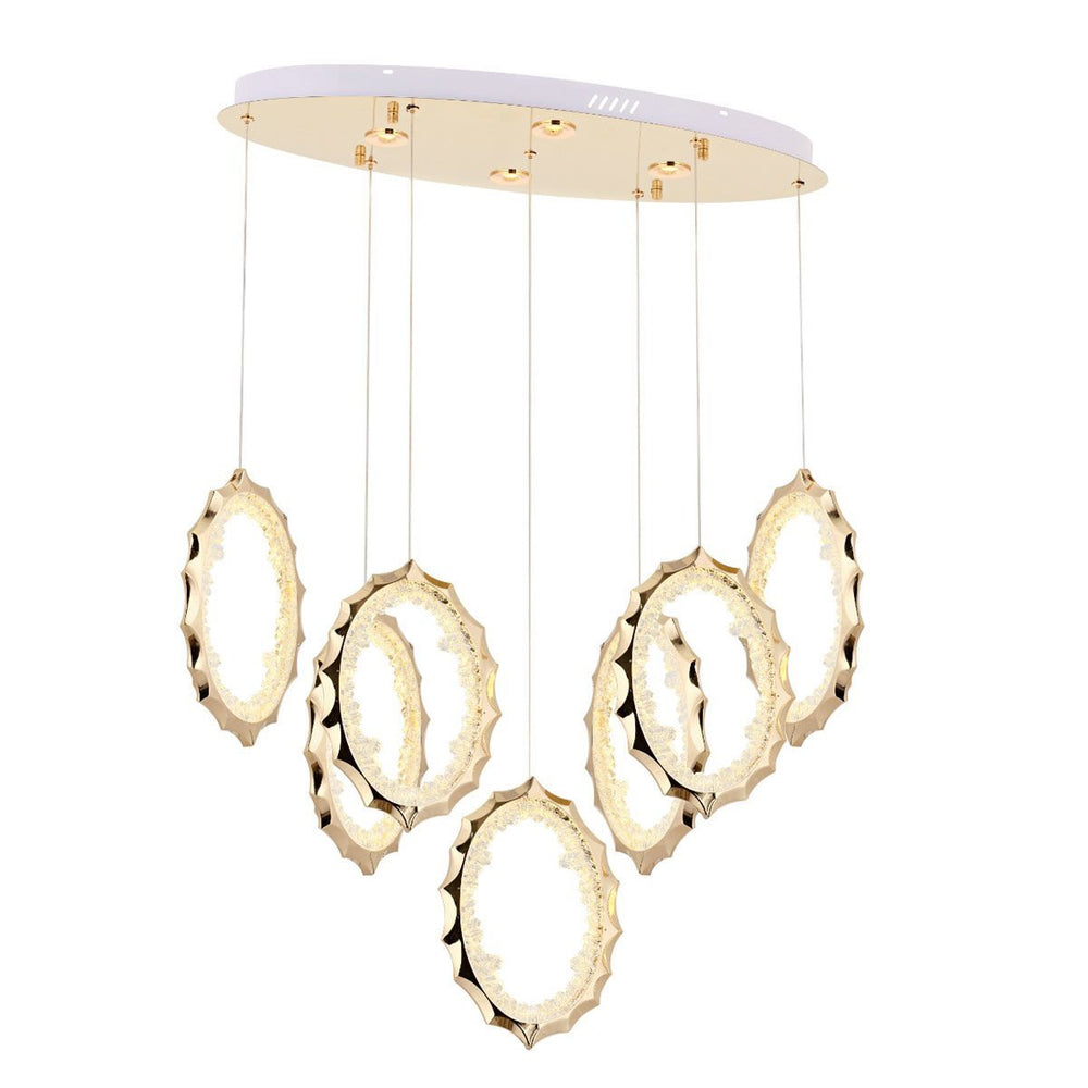 Lustra Led HubRom, DAMLA Gold 5407-6135-83 70x30xHmax200 cm Lumina Calda,Rece,Neutra