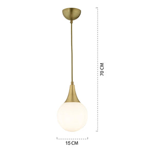 Lustra HubRom, DAMLA 3062-1750-1D-FR 15x70 cm 1xE27-60W Antiq
