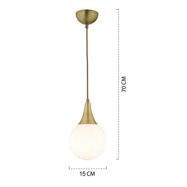 Lustra HubRom, DAMLA 3062-1750-1D-FR 15x70 cm 1xE27-60W Antiq