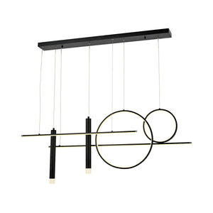 Lustra Led HubRom, DEFNE Negru 5405-1418-64 120x15xHmax150 cm Lumina Calda,Rece,Neutra