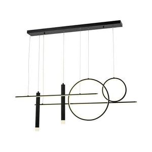 Lustra Led HubRom, DEFNE Negru 5405-1418-64 120x15xHmax150 cm Lumina Calda,Rece,Neutra