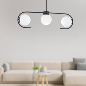 Lustra HubRom, DIASPOR 3948-03-BL 71x55 cm 3xE27-60W Negru