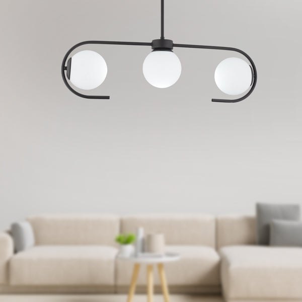 Lustra HubRom, DIASPOR 3948-03-BL 71x55 cm 3xE27-60W Negru