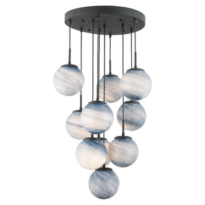 Lustra HubRom, EFSER 4110-10-BL 40x90 cm 10xE27-60W Negru