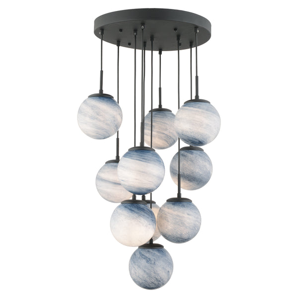 Lustra HubRom, EFSER 4110-10-BL 40x90 cm 10xE27-60W Negru