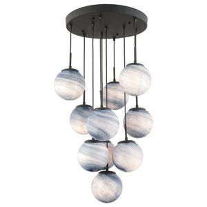 Lustra HubRom, EFSER 4110-10-BL 40x90 cm 10xE27-60W Negru