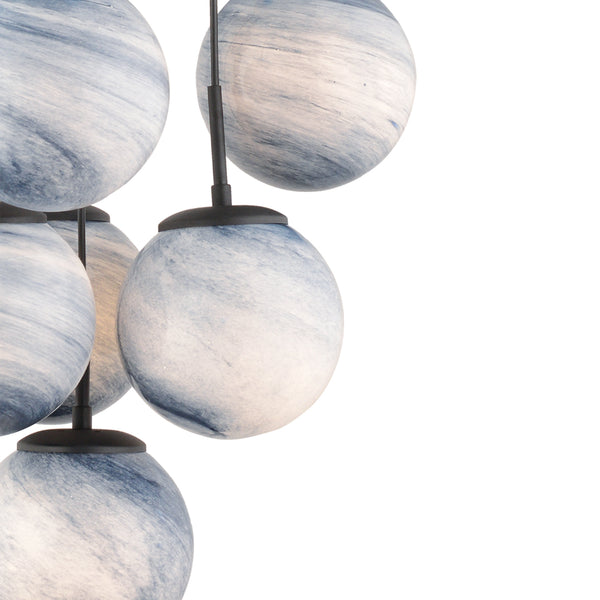 Lustra HubRom, EFSER 4110-10-BL 40x90 cm 10xE27-60W Negru