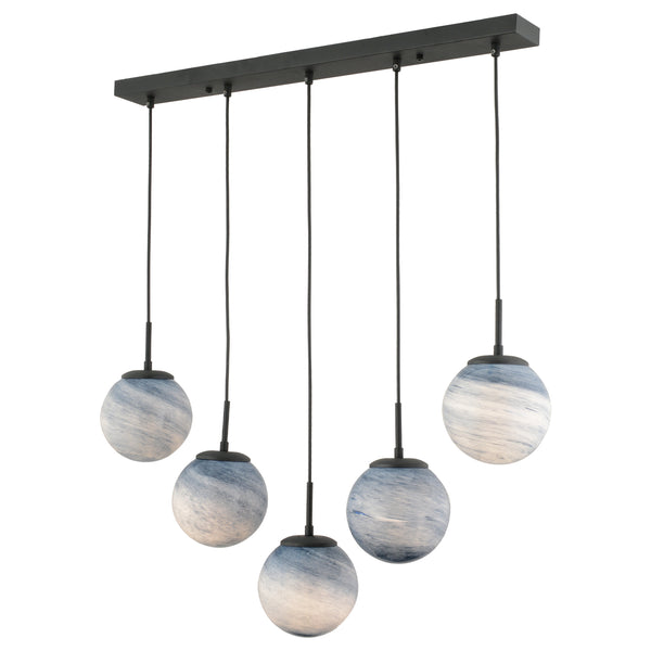 Lustra HubRom, EFSER 4110-05-BL 76x85 cm 5xE27-60W Negru