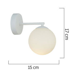 Aplica HubRom, ELVIN 3525-01-WH 15x17 cm 1xE27-60W Alb