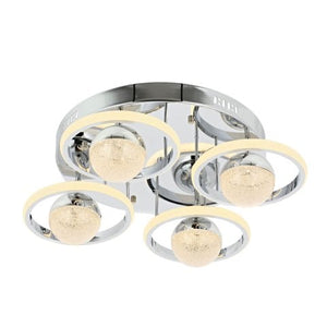 Plafoniera Led HubRom, ELYA Crom  5004-0376-51 55x55xHmax18 cm Lumina Calda,Rece,Neutra