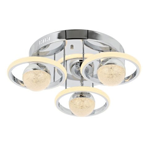 Plafoniera Led HubRom, ELYA Crom  5003-0376-51 50x50xHmax18 cm Lumina Calda,Rece,Neutra
