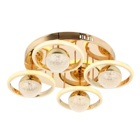 Plafoniera Led HubRom, ELYA Auriu  5004-0376-54 55x55xHmax18 cm Lumina Calda,Rece,Neutra