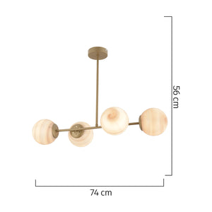 Lustra HubRom, ERDA 4111-04-FR 74x56 cm 4xE14-60W Antiq