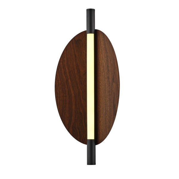 Aplica Led Marmura HubRom, WOOD Negru F252/40 20x40 cm Lumina Neutra