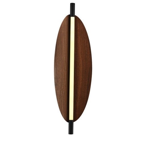 Aplica Led Marmura HubRom, WOOD Negru F252/60 20x60 cm Lumina Neutra