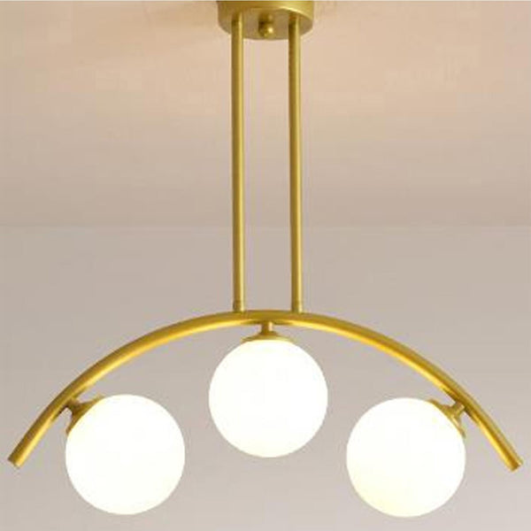 Lustra HubRom, FRALDE 3472-03-FG 75x72 cm 3xE27-60W Auriu
