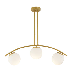 Lustra HubRom, FRALDE 3472-03-FG 75x72 cm 3xE27-60W Auriu