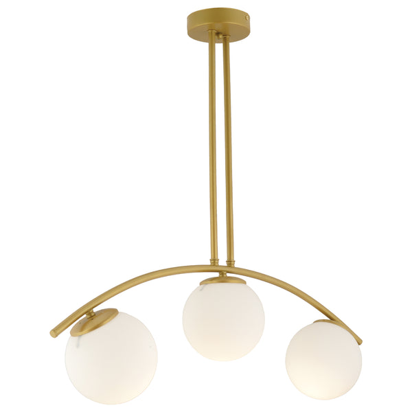 Lustra HubRom, FRALDE 3472-03-FG 75x72 cm 3xE27-60W Auriu