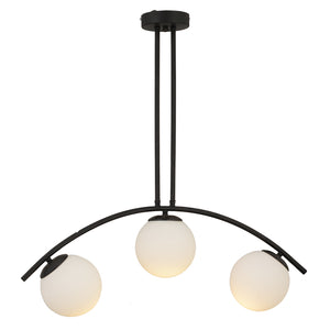 Lustra HubRom, FRALDE 3472-03-BL 75x72 cm 3xE27-60W Negru