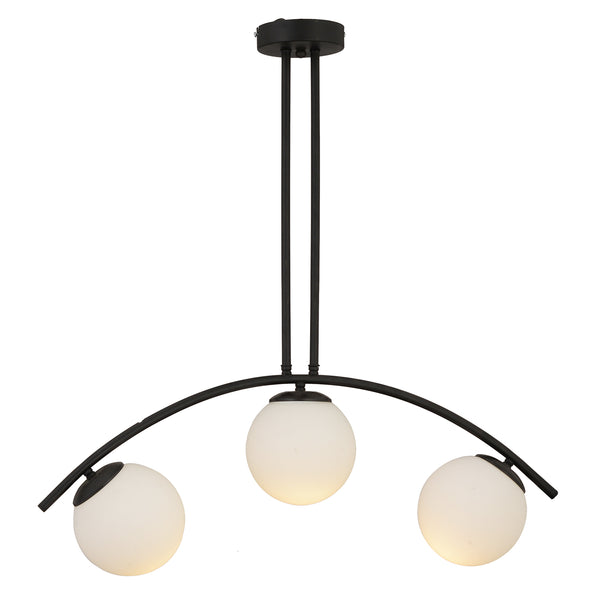 Lustra HubRom, FRALDE 3472-03-BL 75x72 cm 3xE27-60W Negru