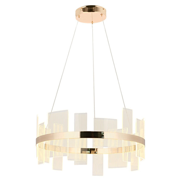 Lustra Led HubRom, GARTNER Auriu 5060-2157-83 60x60xHmax100 cm 3200 K Lumina Neutra