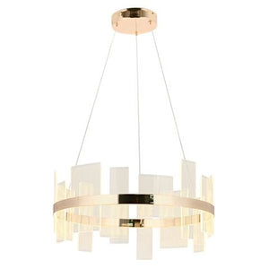 Lustra Led HubRom, GARTNER Auriu 5060-2157-83 60x60xHmax100 cm 3200 K Lumina Neutra