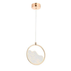 Lustra Led HubRom, GEYIK Auriu 5001-2153-83 25x25xHmax100 cm 3200 K Lumina Neutra