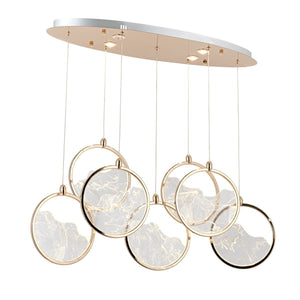 Lustra Led HubRom, GEYIK Auriu 5407-2153-83 90x30xHmax100 cm 3200 K Lumina Neutra