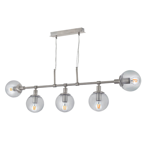 Lustra HubRom, KARTOPU Y.M. 4020-51-05 90x120x15xHmax90 cm 5xE27-60W Crom